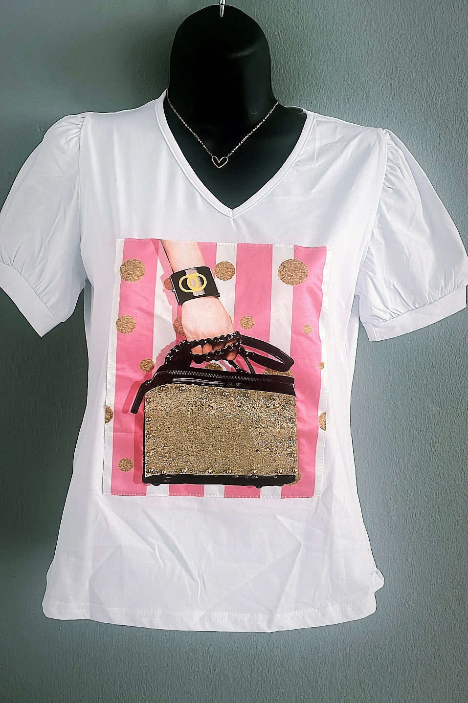 Tshirt con estampados de brillo
